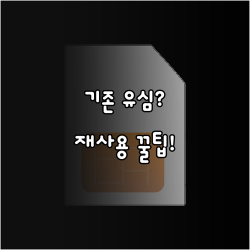 알뜰폰 번호이동 시 기존 유심 재사용..