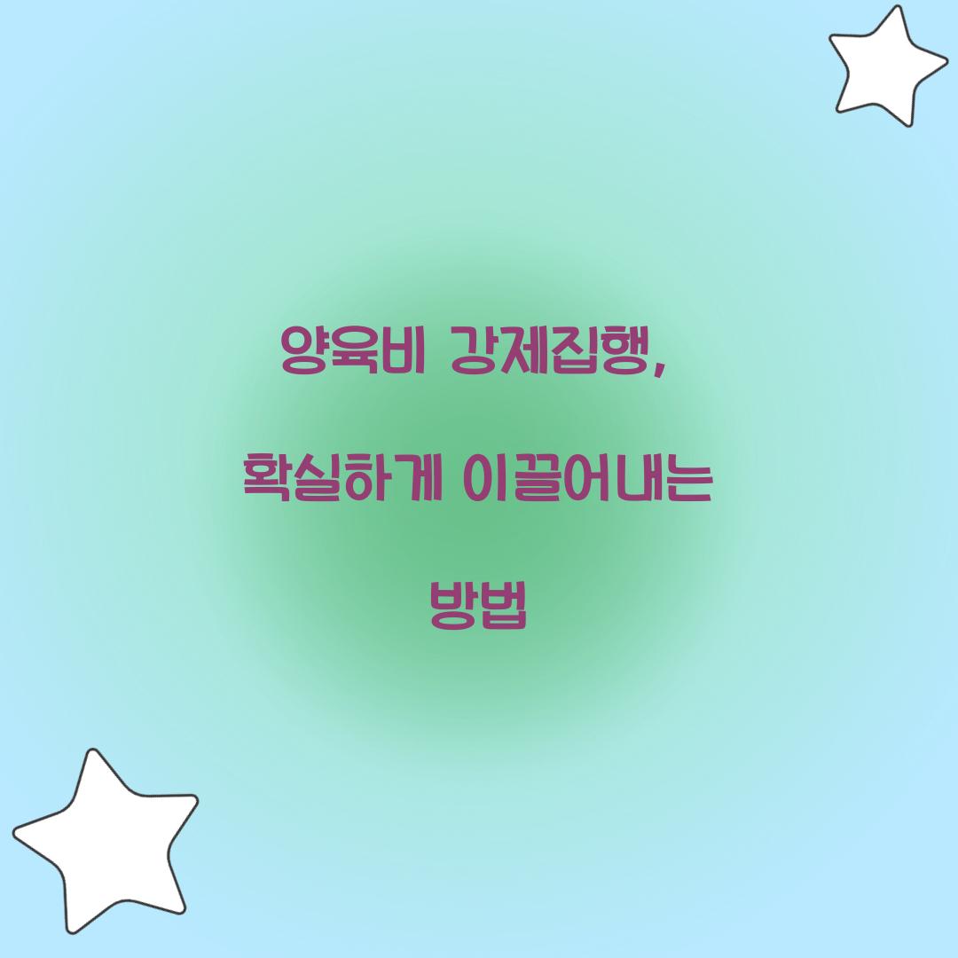 양육비 강제집행