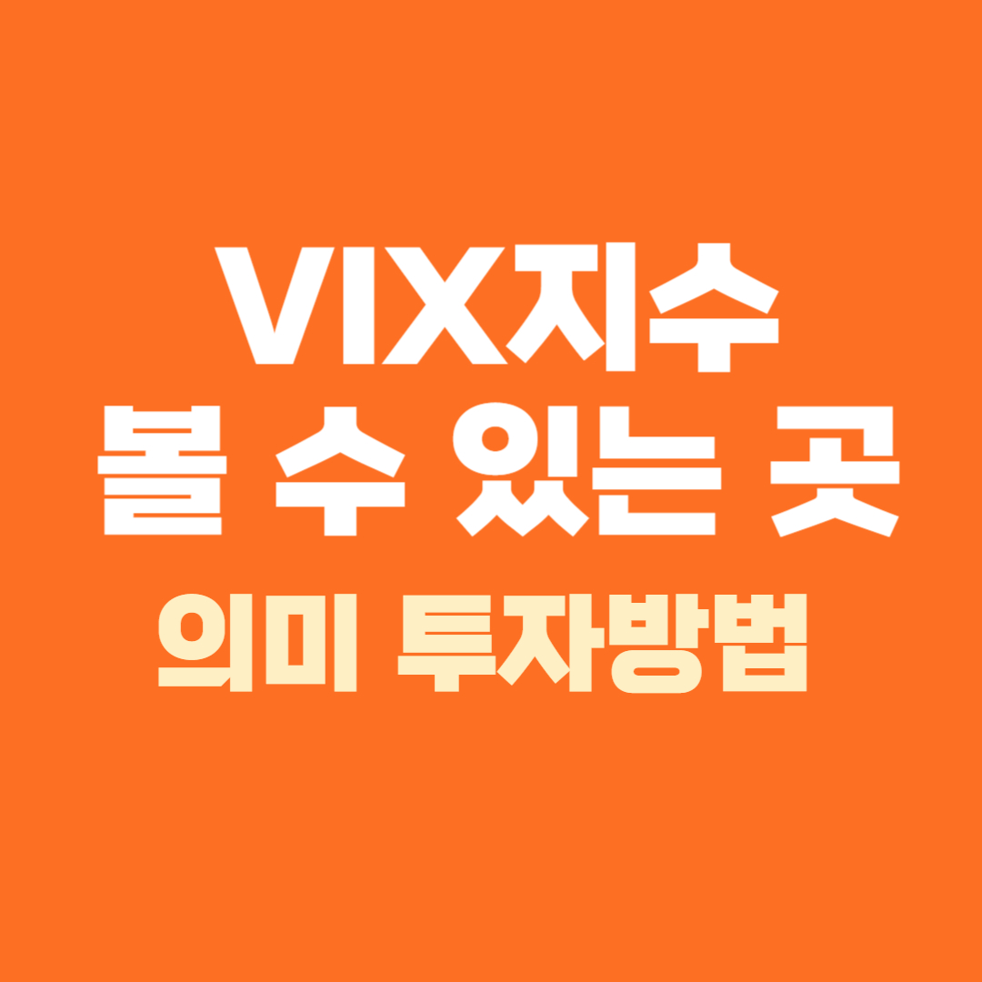 VIX지수 보는 곳