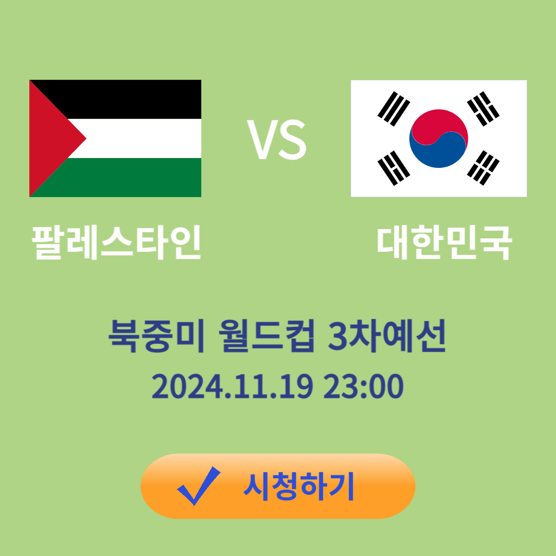 월드컵예선-팔레스타인VS대한민국