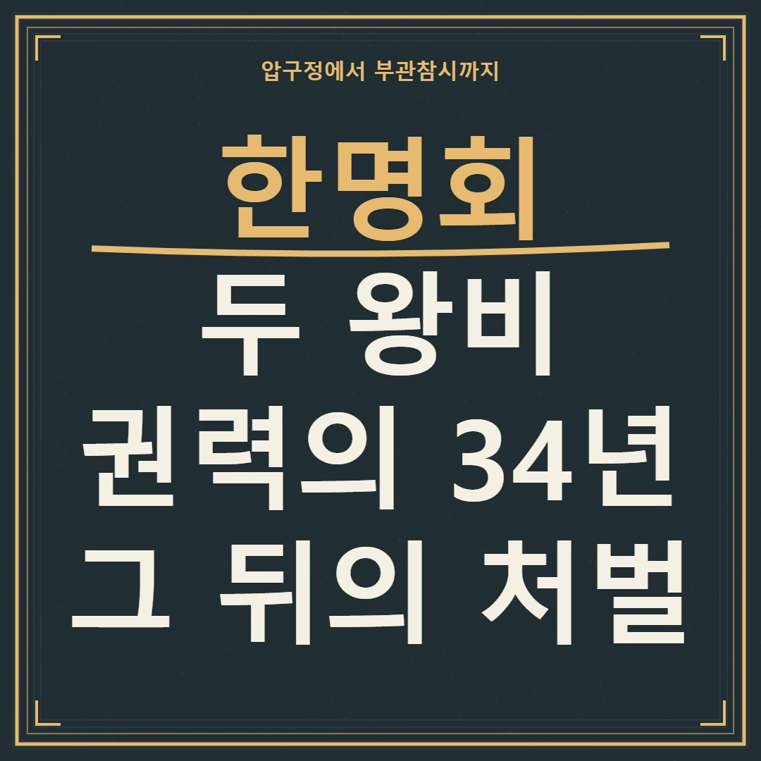 한명회, 두 왕비와 권력의 34년 뒤에 남은 부관참시