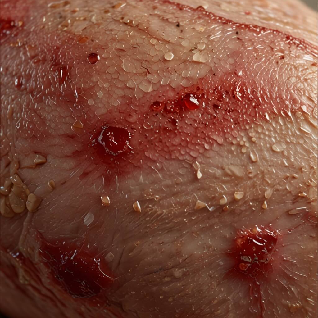 건조함으로-인해-붉어지고-각질이-발생하는-피부