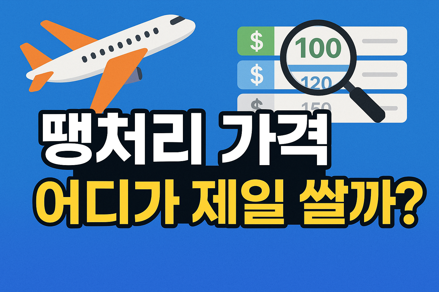 땡처리 항공권 가격 비교