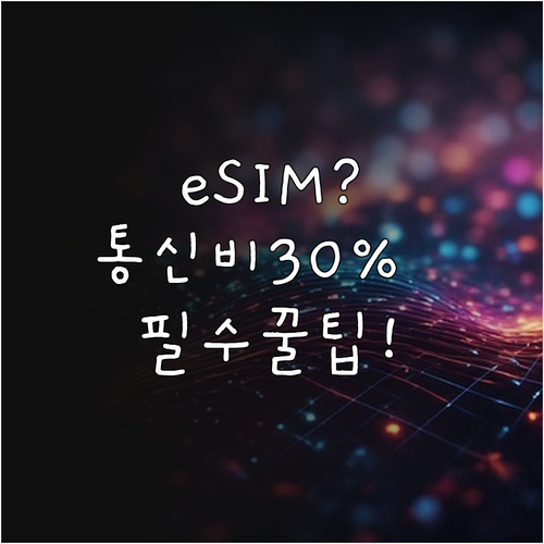 eSIM과 유심 듀얼심으로 월 통신비..