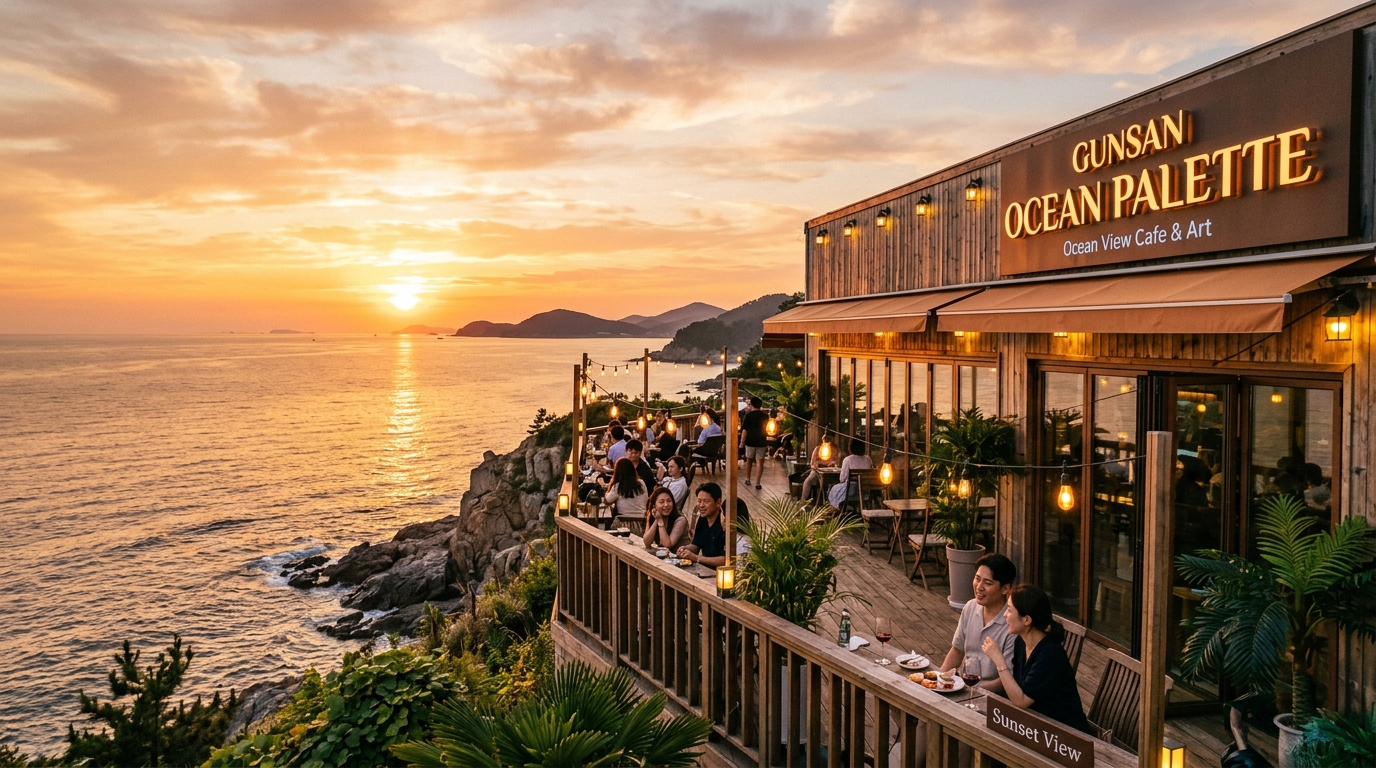 군산 오션팔레트, 바다뷰 카페로 인기! 위치&middot;메뉴&middot;주차 총정리