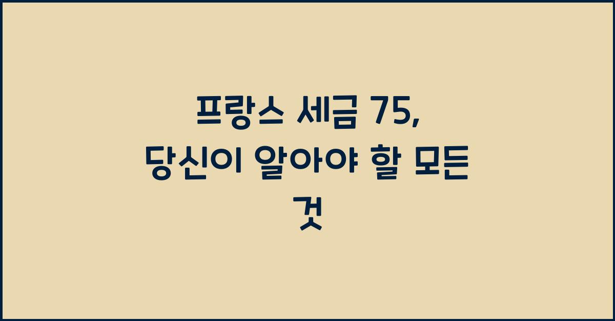 프랑스 세금 75
