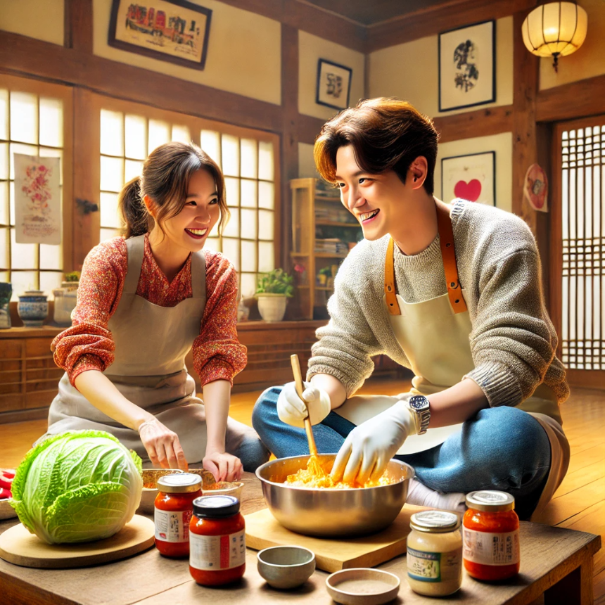 연예인과 집에서 김장하는 꿈
