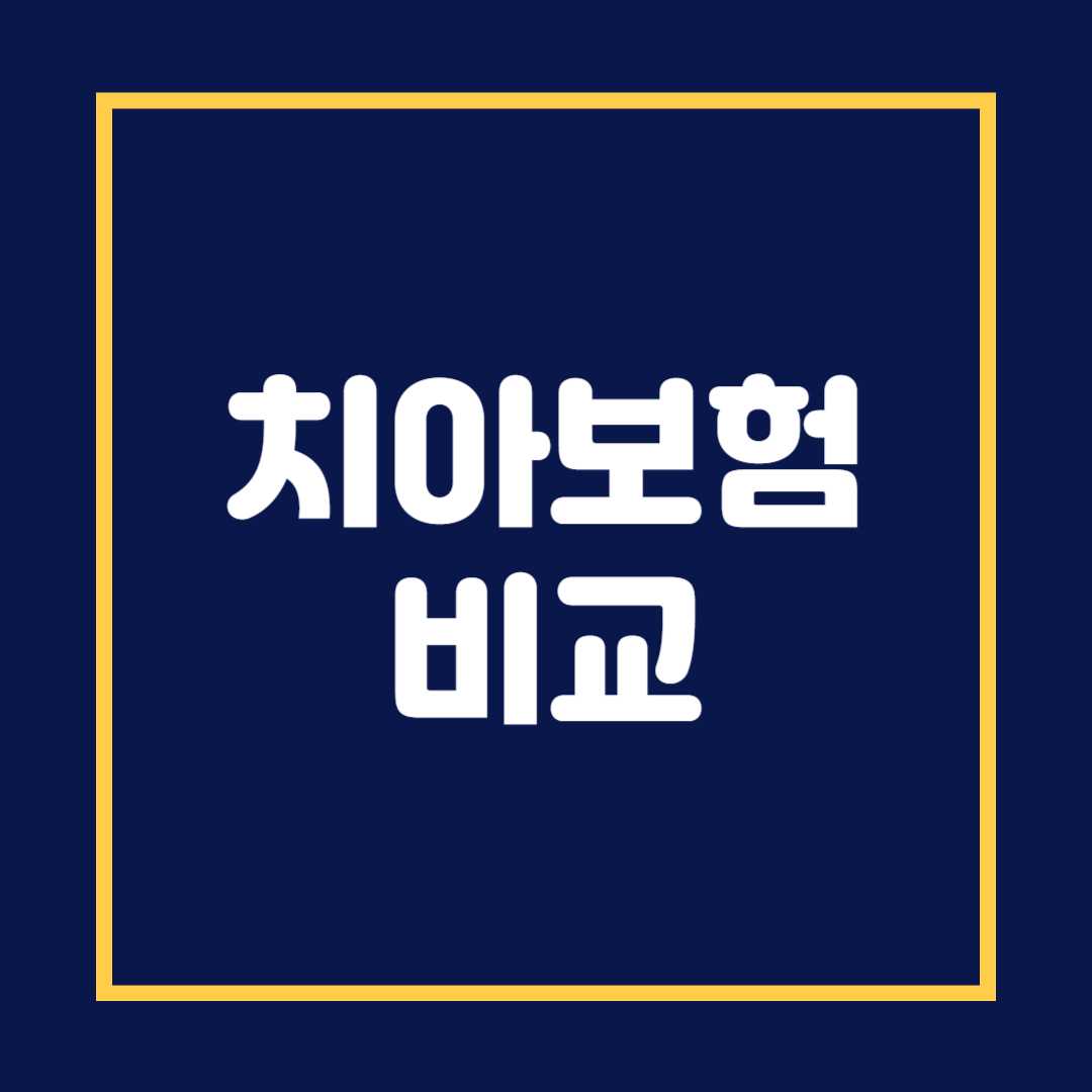 치아보험 비교