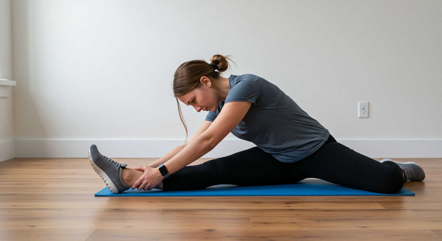 천천히 , 부드럽게 스트레칭