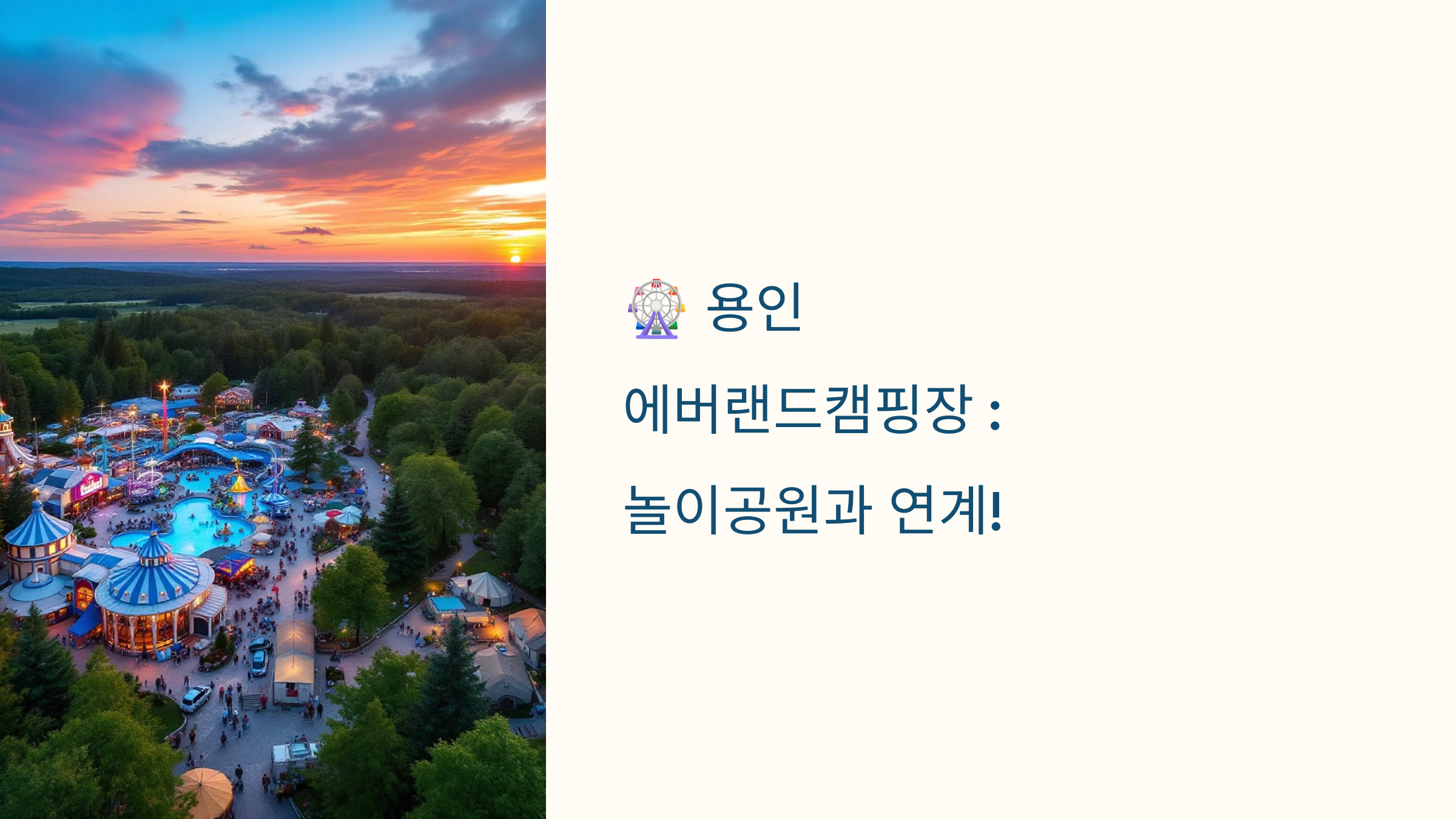 🎡 용인 에버랜드캠핑장 : 놀이공원과 연계!