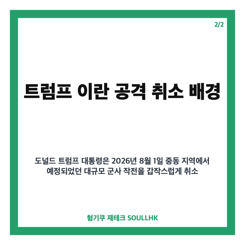 트럼프 이란 공격 취소 발표와 호르무즈 해협 개방 협상 동향 분석 카드뉴스 3
