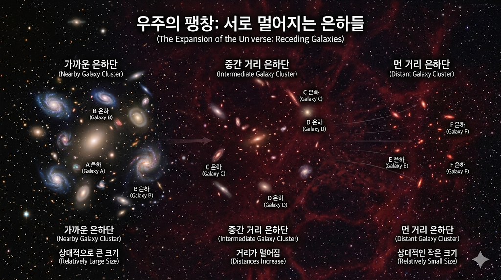 우주는 지금도 계속 커지고 있을까? 팽창 우주 개념 쉽게 이해하기