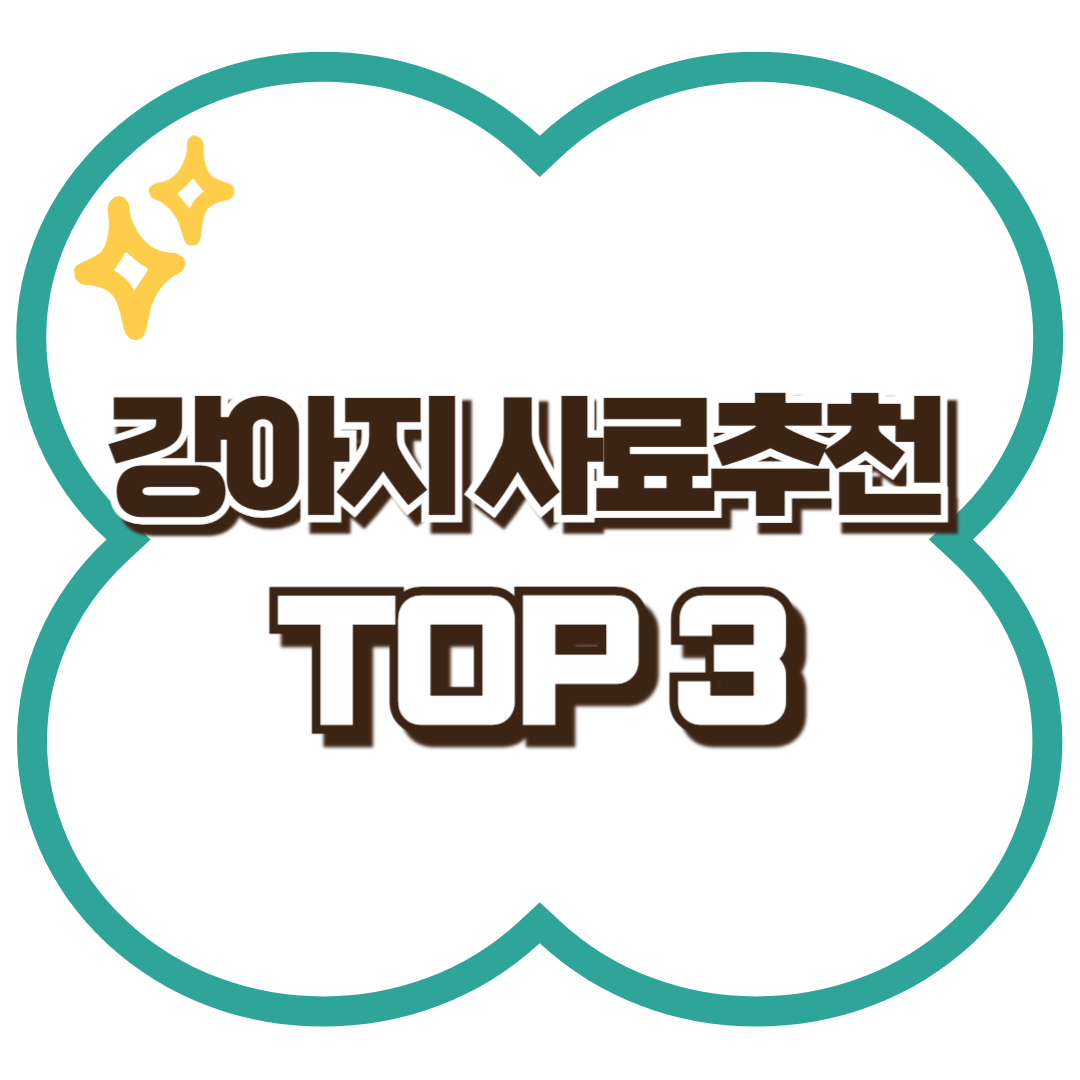 강아지 사료 추천 TOP 3