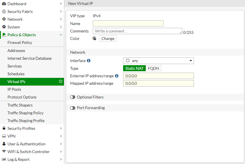 Fortigate Virtual IP