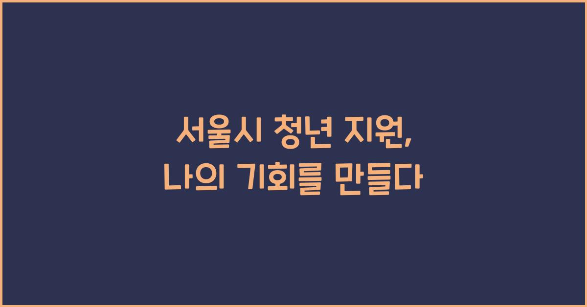 서울시 청년 지원