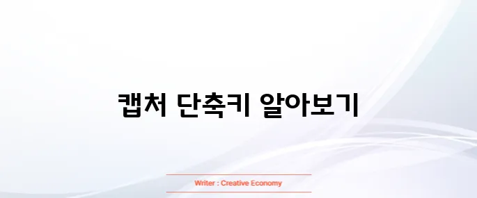 화면 캡처 단축키