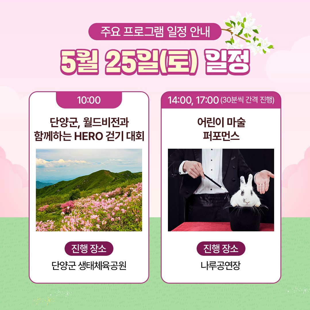  제 40회 단양 소백산 철쭉제 프로그램