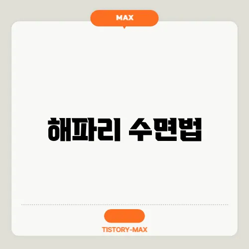 해파리 수면법