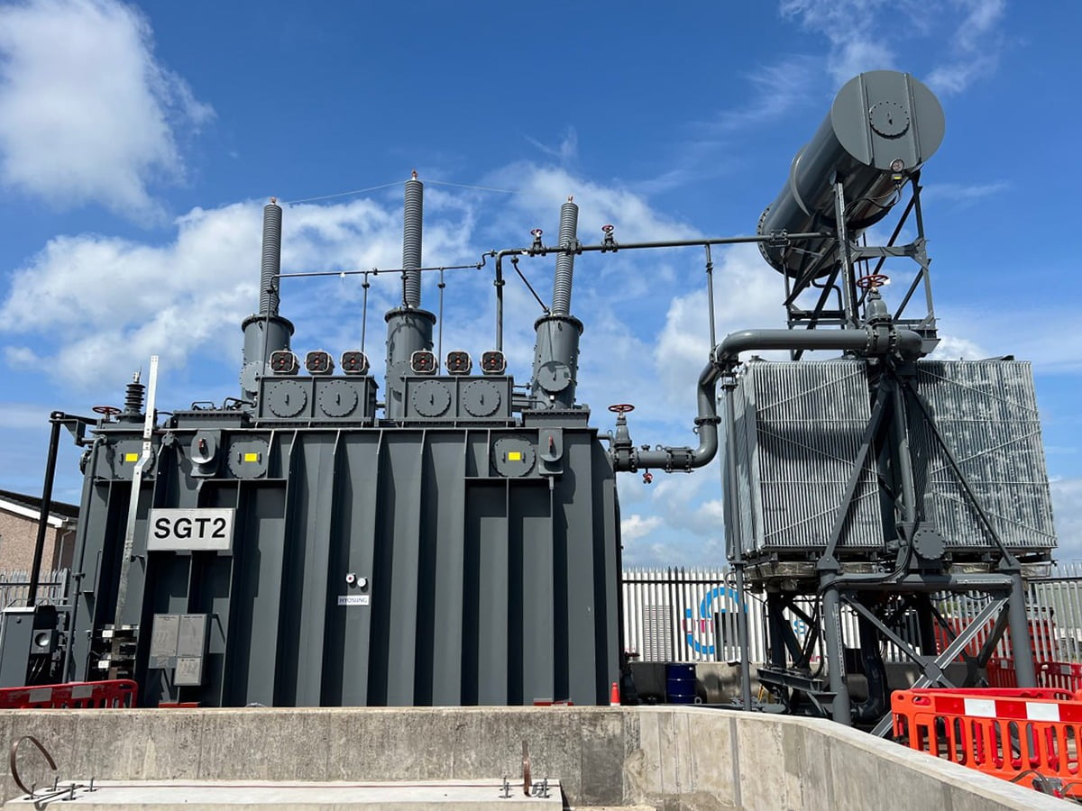 효성중공업이 2023년 스코틀랜드에 공급한 초고압변압기.