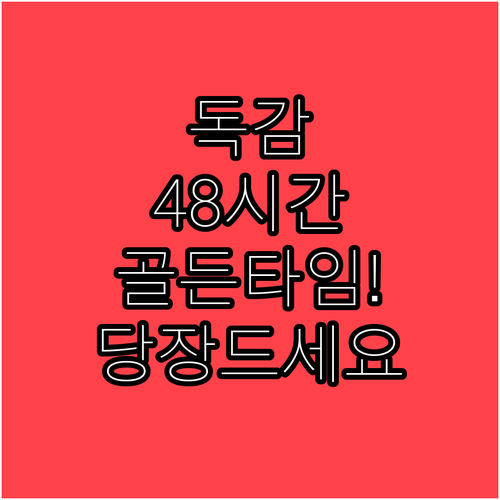 독감 증상 발현 후 48시간 이내 항..