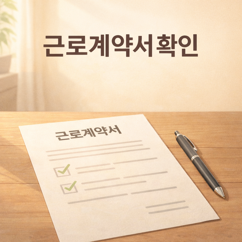 근로계약서 확인