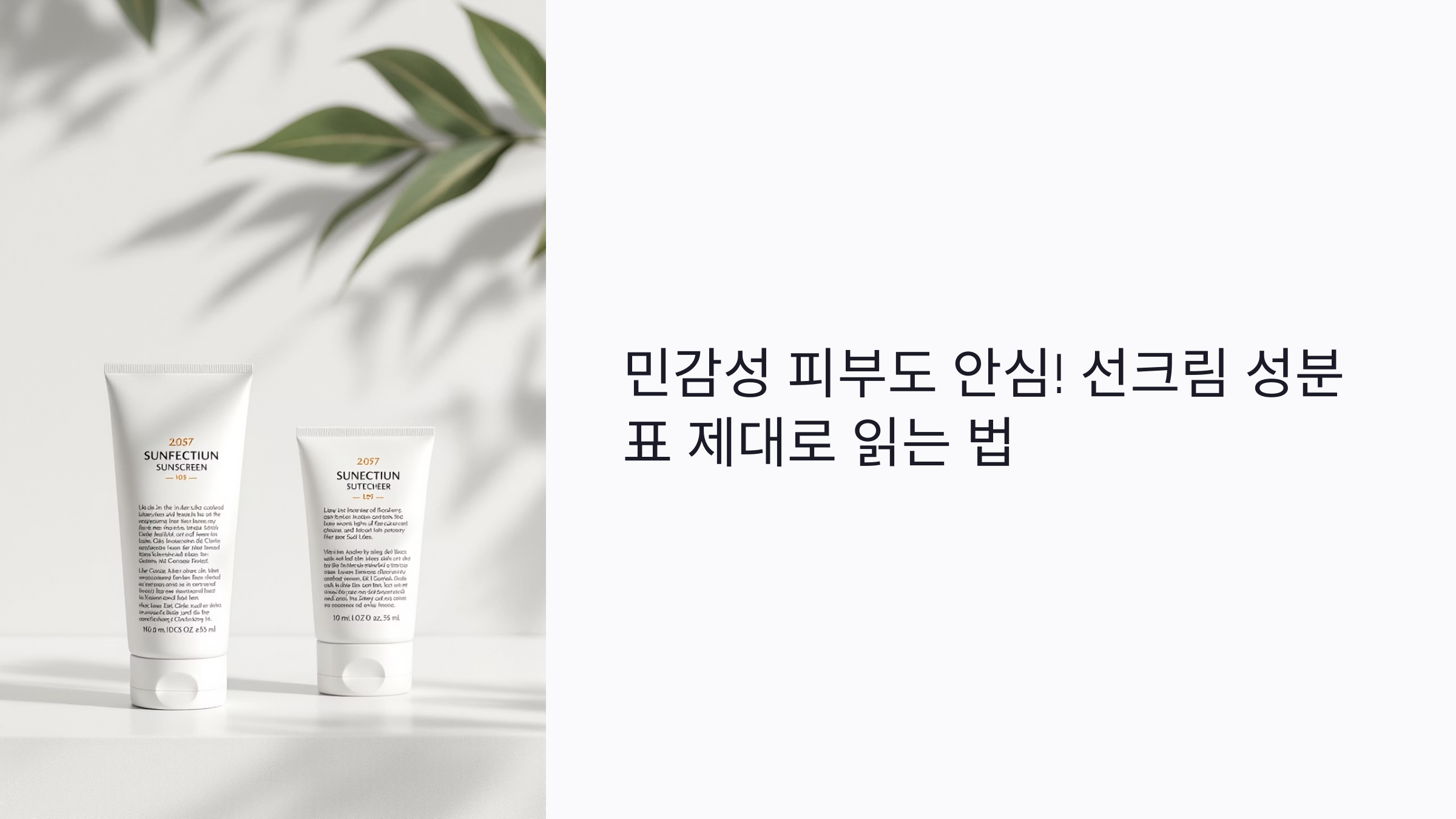 민감성 피부도 안심! 선크림 성분표 제대로 읽는 법 7단계