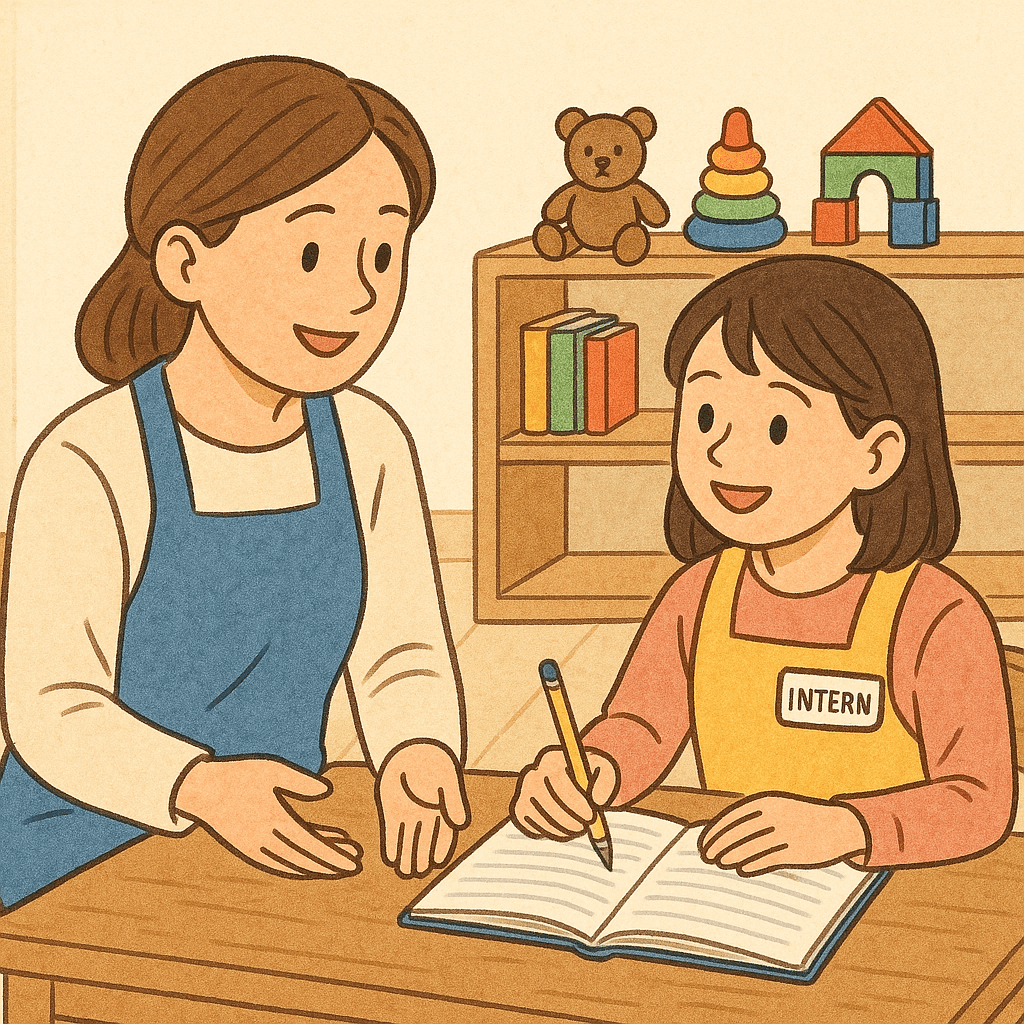 현장실습중인 예비보육교사