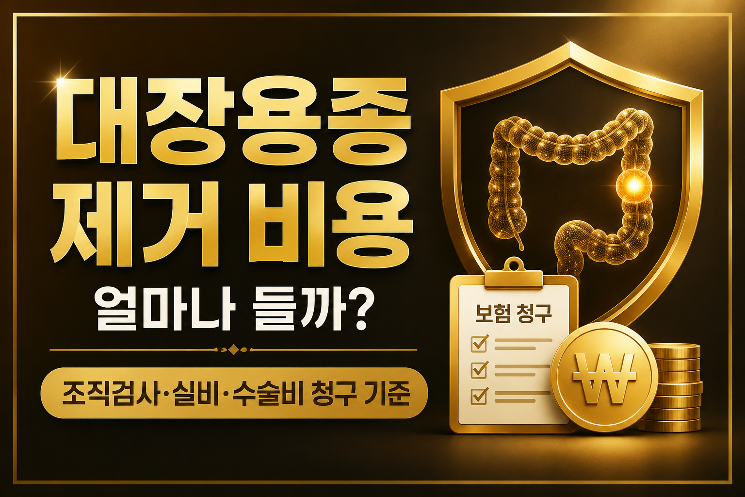 colon polyp 대장용종 제거 비용과 조직검사, 실비 및 수술비 보험 청구 기준 안내