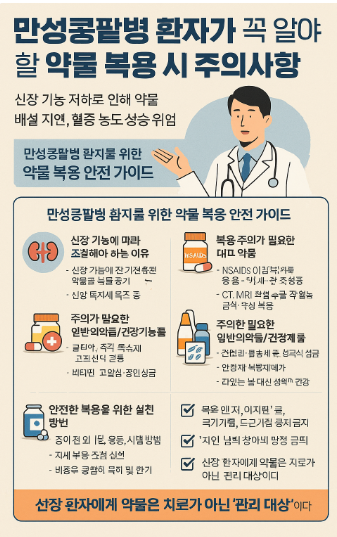 만성콩팥병 환자가 꼭 알아야 할 약물 복용 시 주의사항