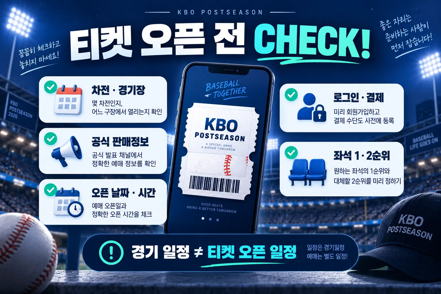2026 KBO 준플레이오프 티켓 예매 전 체크리스트