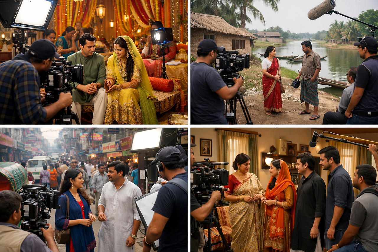남아시아의 드라마촬영장면