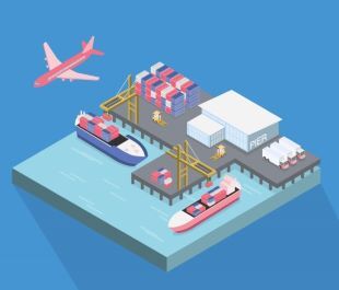 무역 수입 이미지