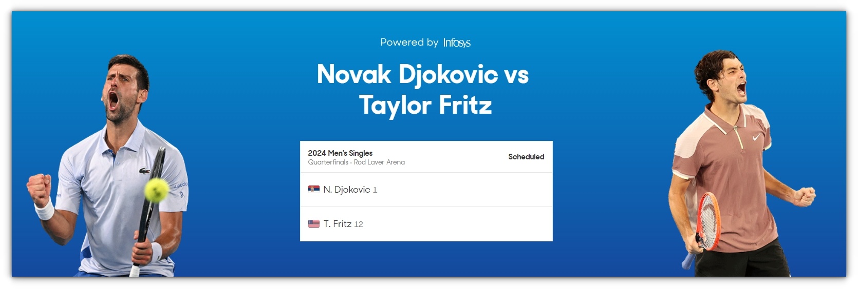 노박 조코비치 vs 테일러 프리츠 8강 경기 시청방법