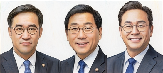 왼쪽부터 더불어민주당 맹성규 의원, 윤후덕 의원, 손명수 의원(일러스트)