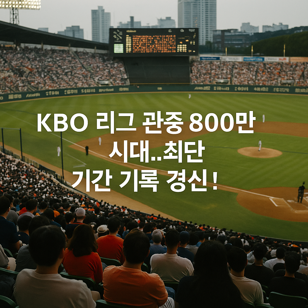 2025 KBO 리그, 465경기 만에 800만 관중 돌파!