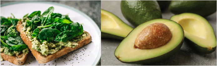 시금치, 아보카도