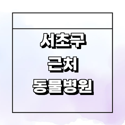 서울 서초구 동물병원