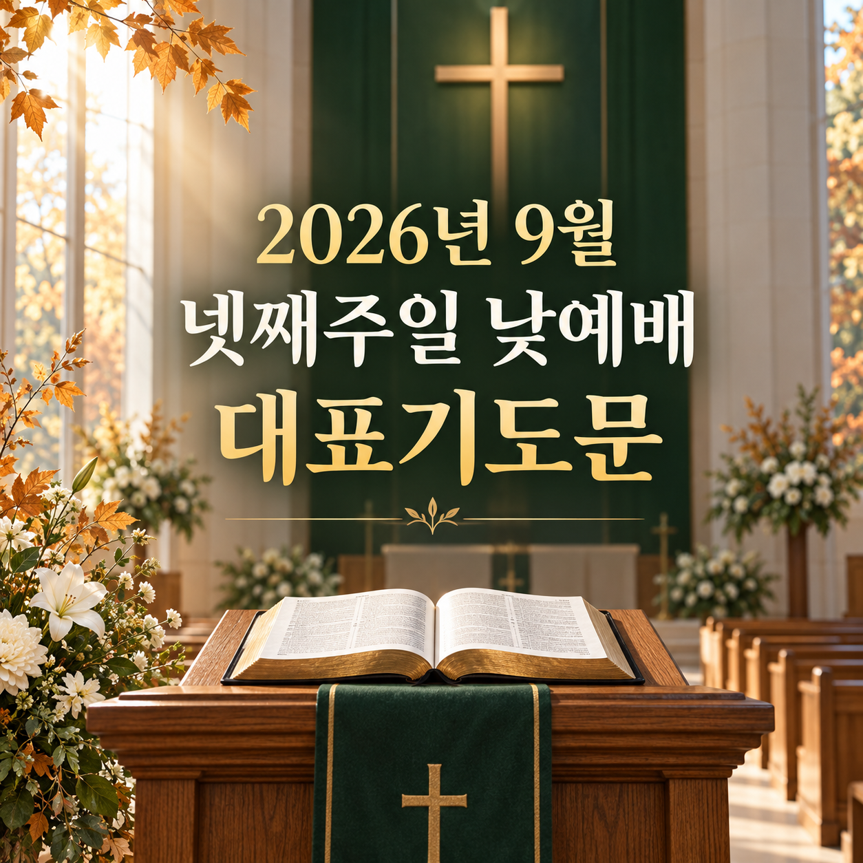 2026년 9월 넷째주일 낮예배 대표기도문