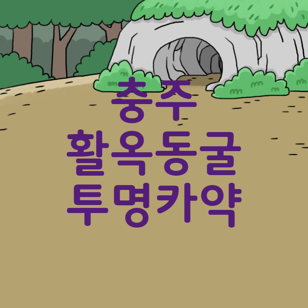 충주 활옥동굴 입장료 및 투명카약 체험