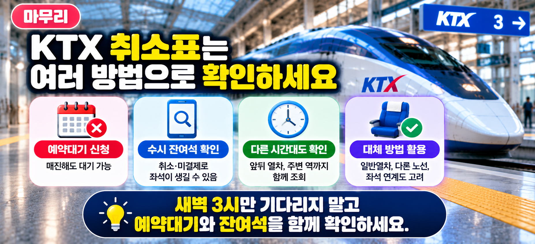 KTX 취소표 확인 방법
