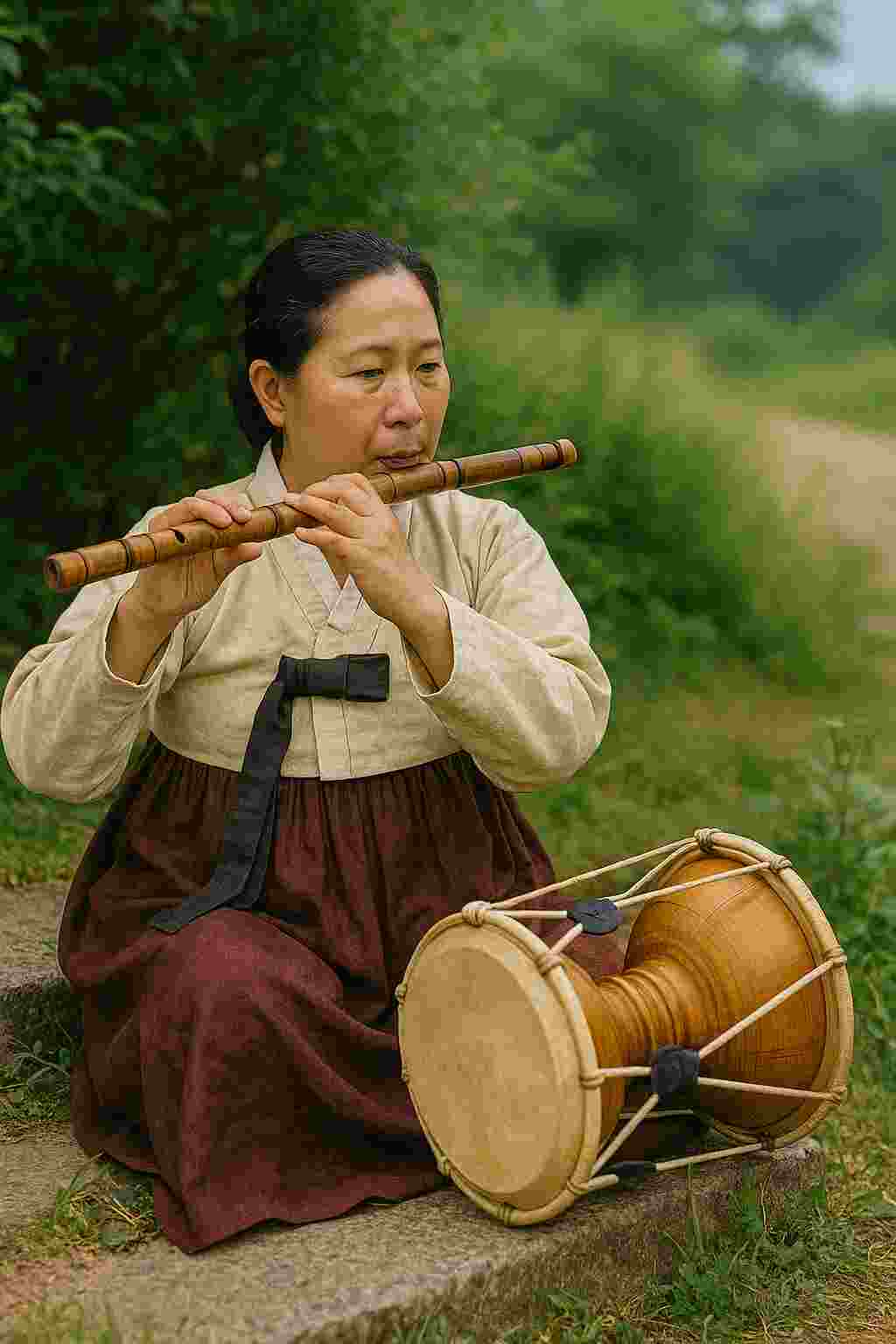 한국 민속 음악에서 자연 소리를 모사한 주법 총정리