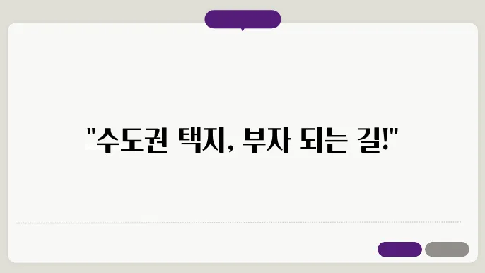수도권 신규 택지지구 투자전략