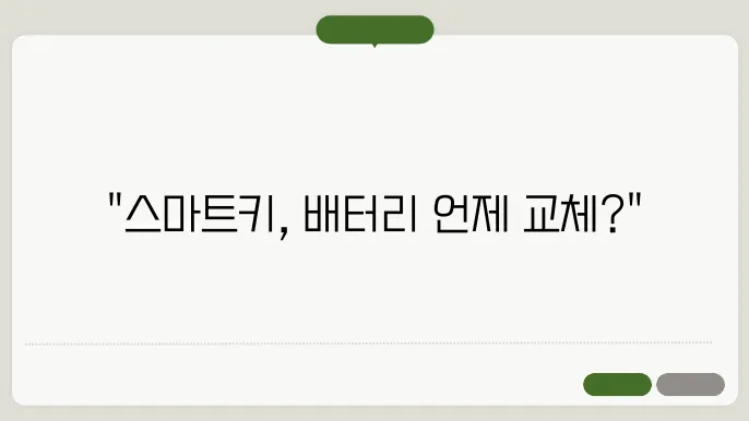 스마트키 배터리 교쳋주기