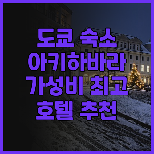 가성비 최고 도쿄 아키하바라 호텔 베