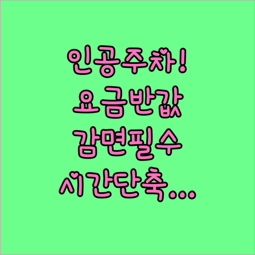 인천공항 주차 비용 절감 장기 주차 ..