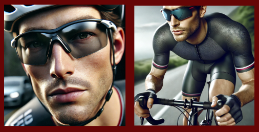 스포츠 선글라스 쓴 남성