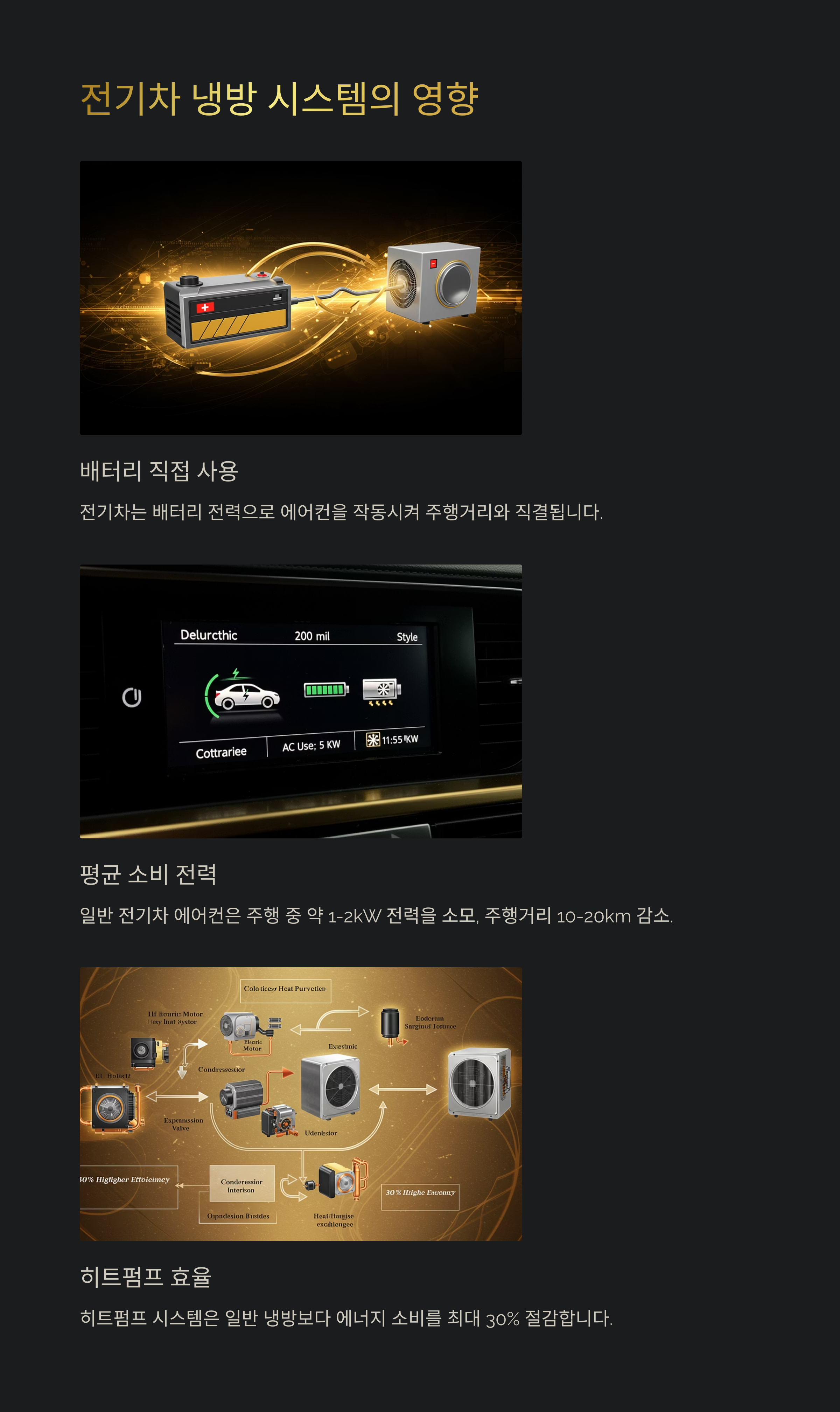 전기차 에어컨 작동 시 배터리 소모 이미지