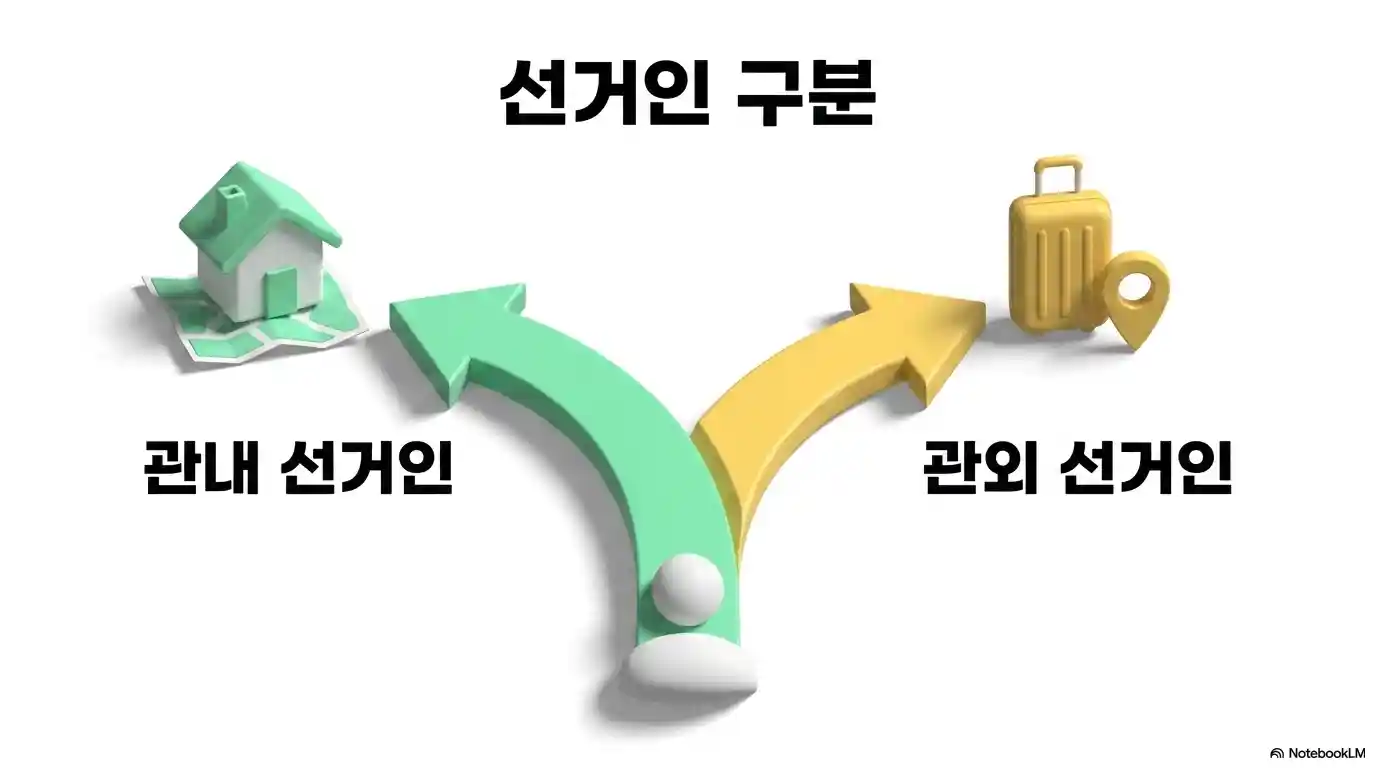 사전투표 절차 중 선거인 구분