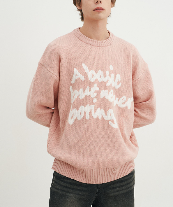 {니트} 사장님 귀는 당나귀 귀 349회 :: 전현무(사당귀) / 블론드나인 BLOND9 핑크 레터링 니트 스웨터