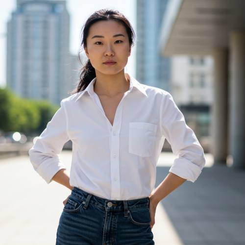 독립성 강한 이미지의 아시아 여성 사진